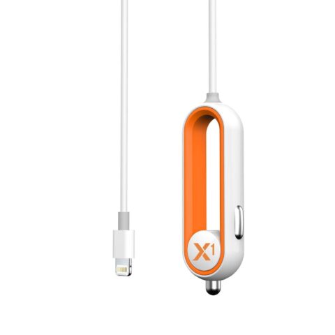 X1 Car Charger with Lightning Connector - Orange